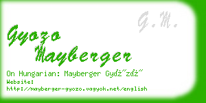 gyozo mayberger business card